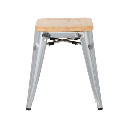 GM634 Bolero Bistro gegalvaniseerd stalen stoel met houten zitting (4 stuks)
