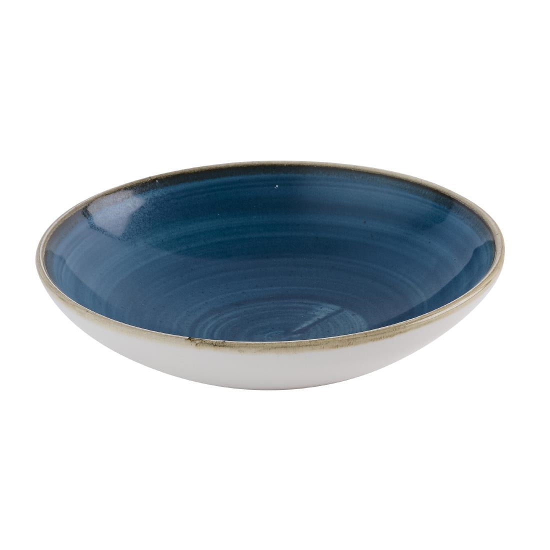 HR385 Churchill Stonecast Java Blue Coupe Kom 18.4cm (12 stuks)