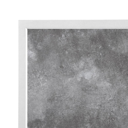 FU517 Bolero Tafelblad Van Gehard Glas Voor Buiten, Donker Steeneffect, Witte Rand - 700mm