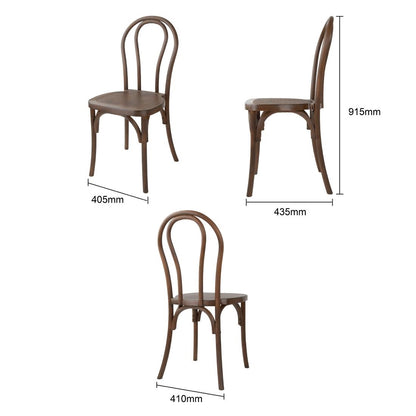 HW287 Bolero Soho Bentwood Stijl Hars Stoelen Notenhout (4 Stuks)