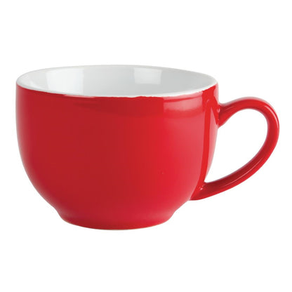 GK076 Olympia Café cappuccinokoppen rood 34cl (12 stuks)