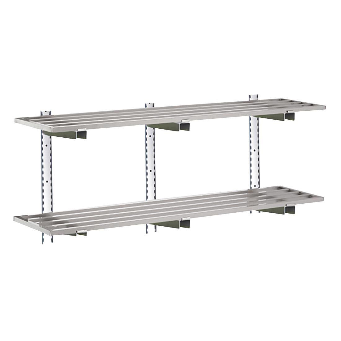 HZ775 Gastro-M complete wandrek 2 niveaus 140x40cm - complete montageset (excl. schroeven)