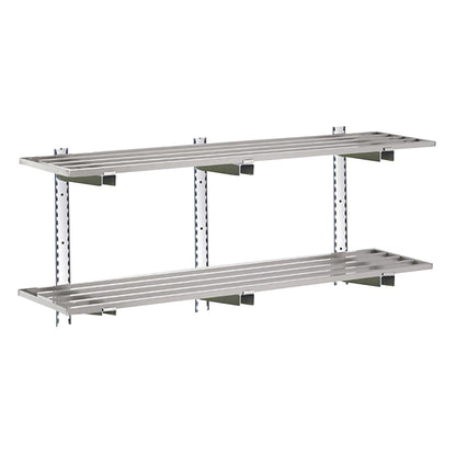HZ775 Gastro-M complete wandrek 2 niveaus 140x40cm - complete montageset (excl. schroeven)