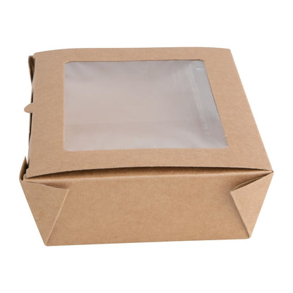 FN899 Fiesta Recyclable saladeboxen met PET venster 1600ml (100 stuks)