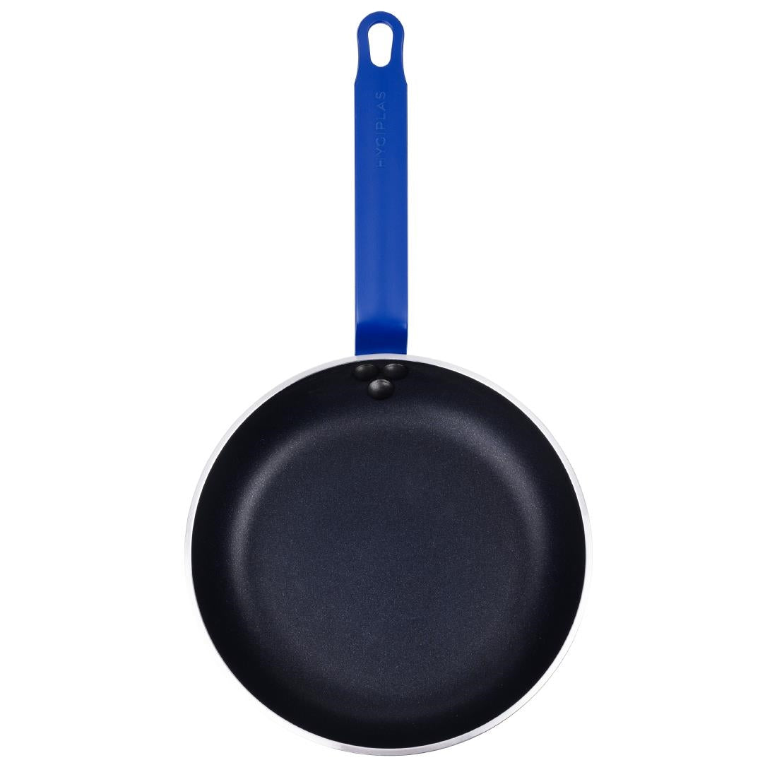 HT971 Hygiplas Aluminium Antiaanbak Teflon Platinum Plus Koekenpan met Blauwe Greep 24cm