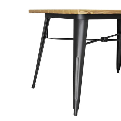 FT954 Bolero aluminium outdoor tafel 120x76x76cm licht houtdessin