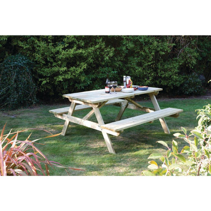 CG095 Rowlinson houten picknicktafel 150cm