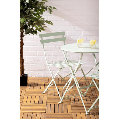 FT270 Bolero stalen klapstoelen lichtgroen (2 stuks)