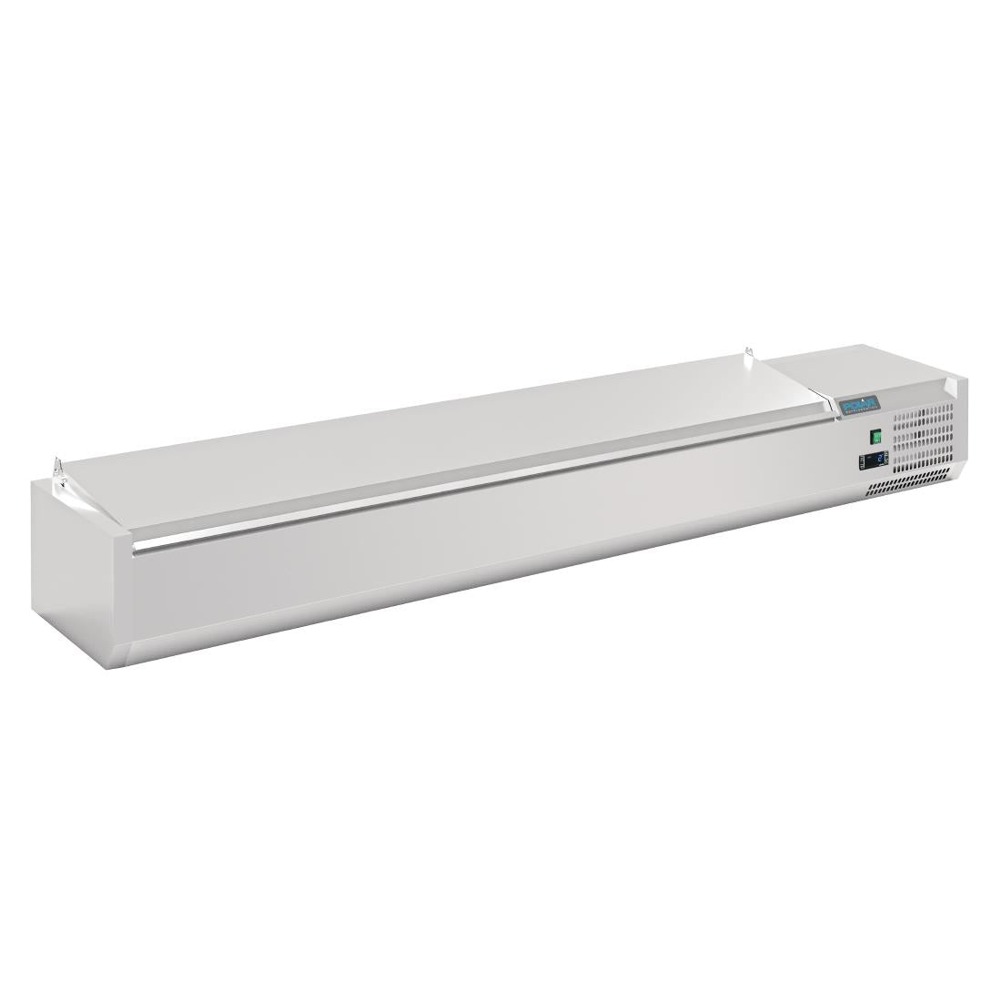 FA857 Polar G-serie opzetkoelvitrine met deksel 10x GN 1/4