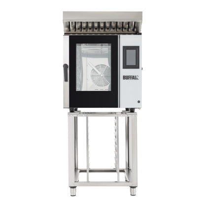 SA771 Buffalo Vrijstaande Smart Touchscreen Combi Oven 7 x GN 1/1 Met Installatie Kit En Afzuigkap