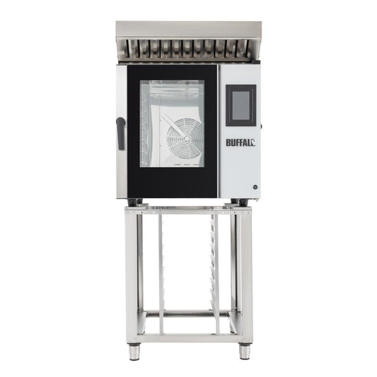 SA771 Buffalo Vrijstaande Smart Touchscreen Combi Oven 7 x GN 1/1 Met Installatie Kit En Afzuigkap