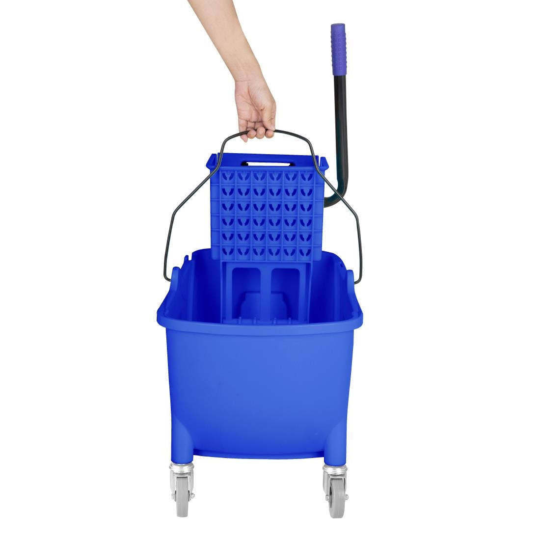 FW869 Jantex 30Ltr Dweilemmer Met Voetpedaalontgrendeling - Blauw