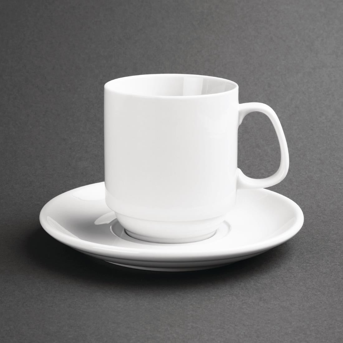 CB461 Olympia Whiteware stapelbare mok 28,4cl (12 stuks)
