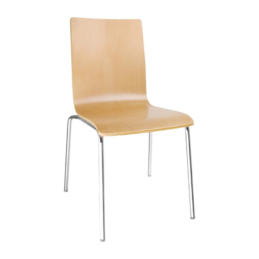 GR342 Bolero stoel met vierkante rug beuken (4 stuks)