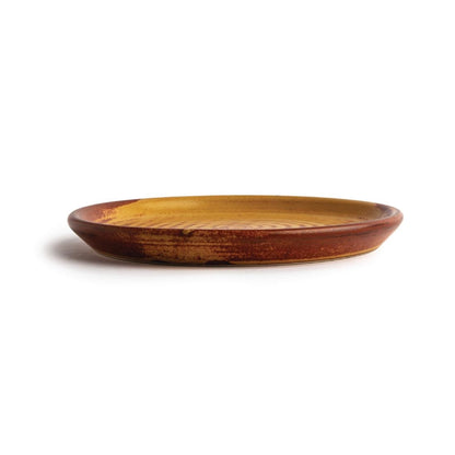 FA309 Olympia Canvas ronde borden met smalle rand roestoranje 18cm (6 stuks)