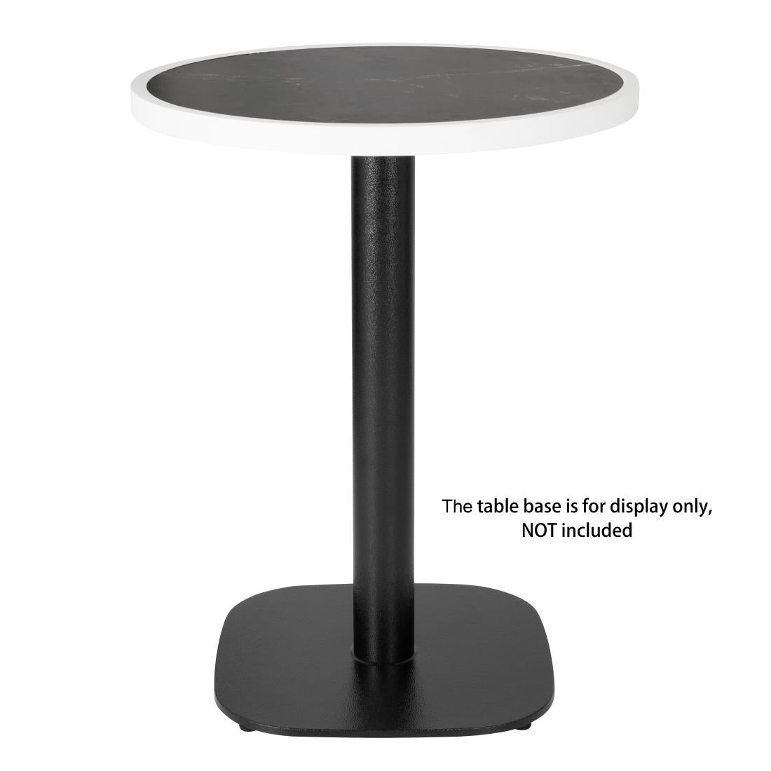 DL487 Bolero Rond Tafelblad Van Glasvezel, Donker Granieteffect, 580mm