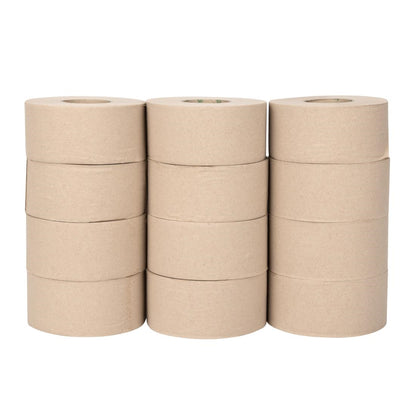 HX939 Jantex Groen 100% Gerecycled Mini Jumbo Rol Navulling 2-laags - 150m (12 stuks)