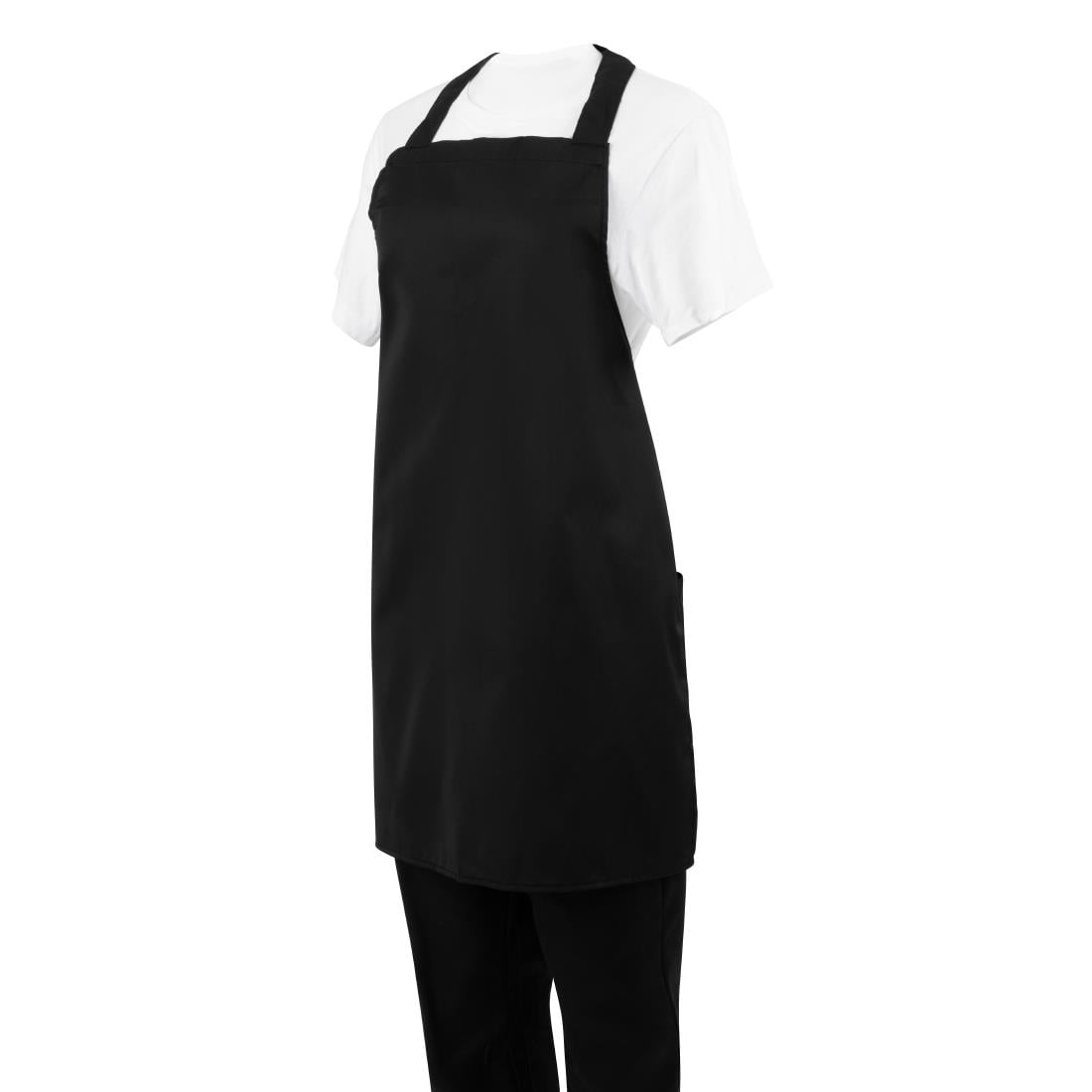 BB475 Nisbets Essentials polykatoen halterschorten zwart (2 stuks)