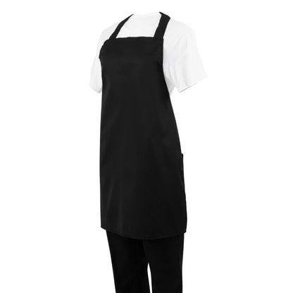 BB475 Nisbets Essentials polykatoen halterschorten zwart (2 stuks)