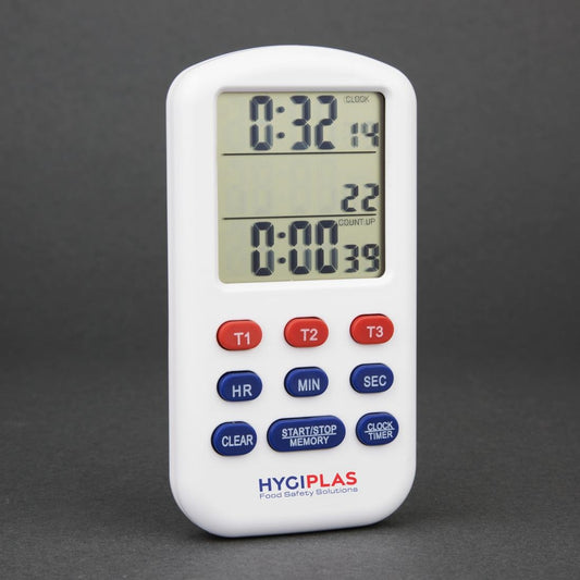 CF915 Hygiplas kookwekker met drievoudig display