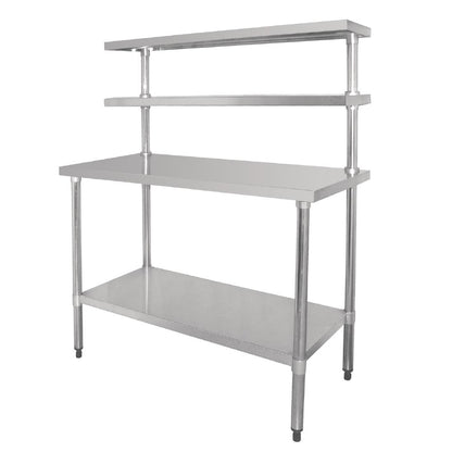 CC360 Vogue RVS werktafel met wandplanken 180cm