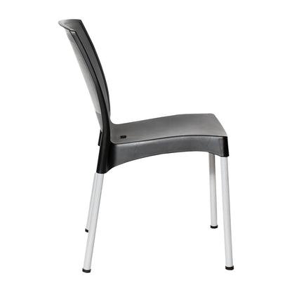 JA918 Bolero Elements Polypropyleen Stoelen Zwart (4 stuks)