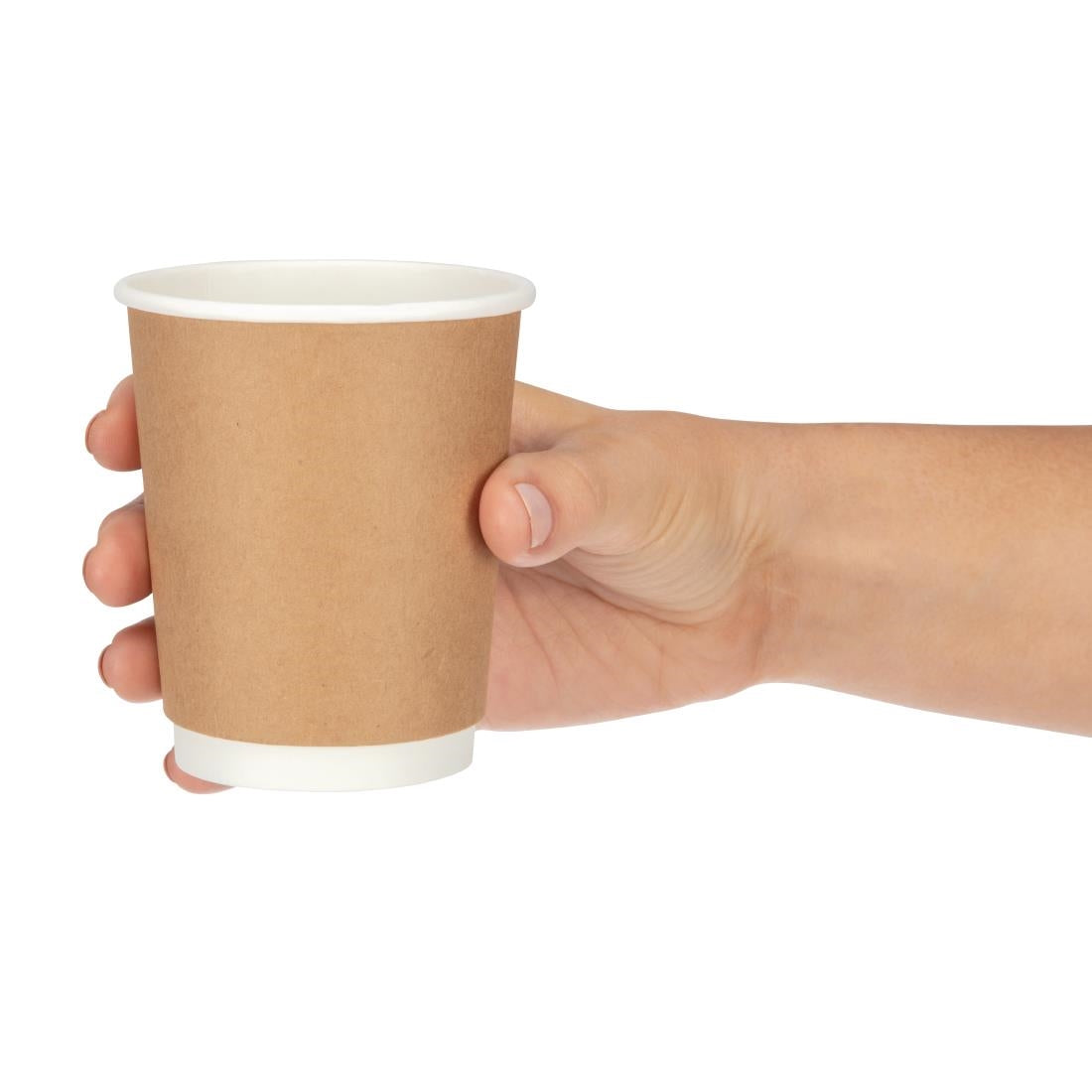 GP436 Fiesta Recyclable koffiebekers dubbelwandig kraft 225ml (25 stuks)