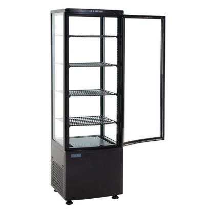 DP289 Polar C-serie koelvitrine met gebogen glasdeur 235L zwart
