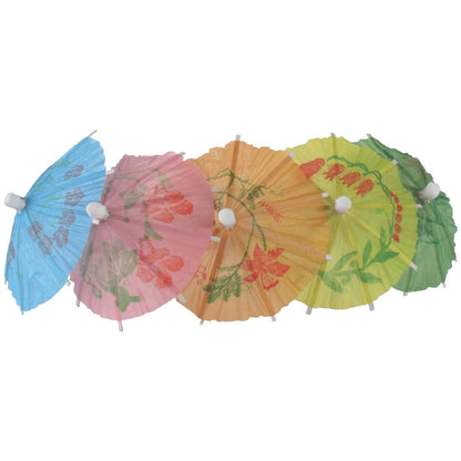 CL443 Papieren parasol cocktailprikkers assorti (144 stuks)