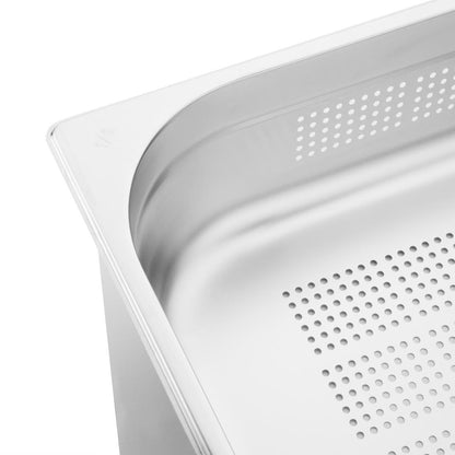 K841 Vogue roestvrijstalen geperforeerde 1/1 gastronorm bak 100mm