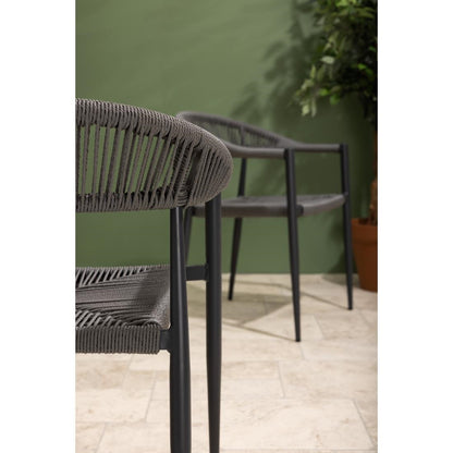 HZ590 Bolero Eden PE gevlochten rattan outdoor armstoelen antraciet (4stuks)
