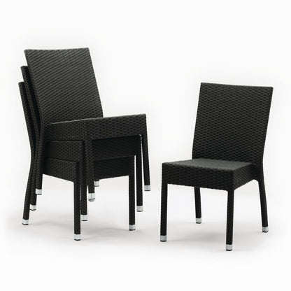 CF159 Bolero polyrotan stoelen antraciet (4 stuks)