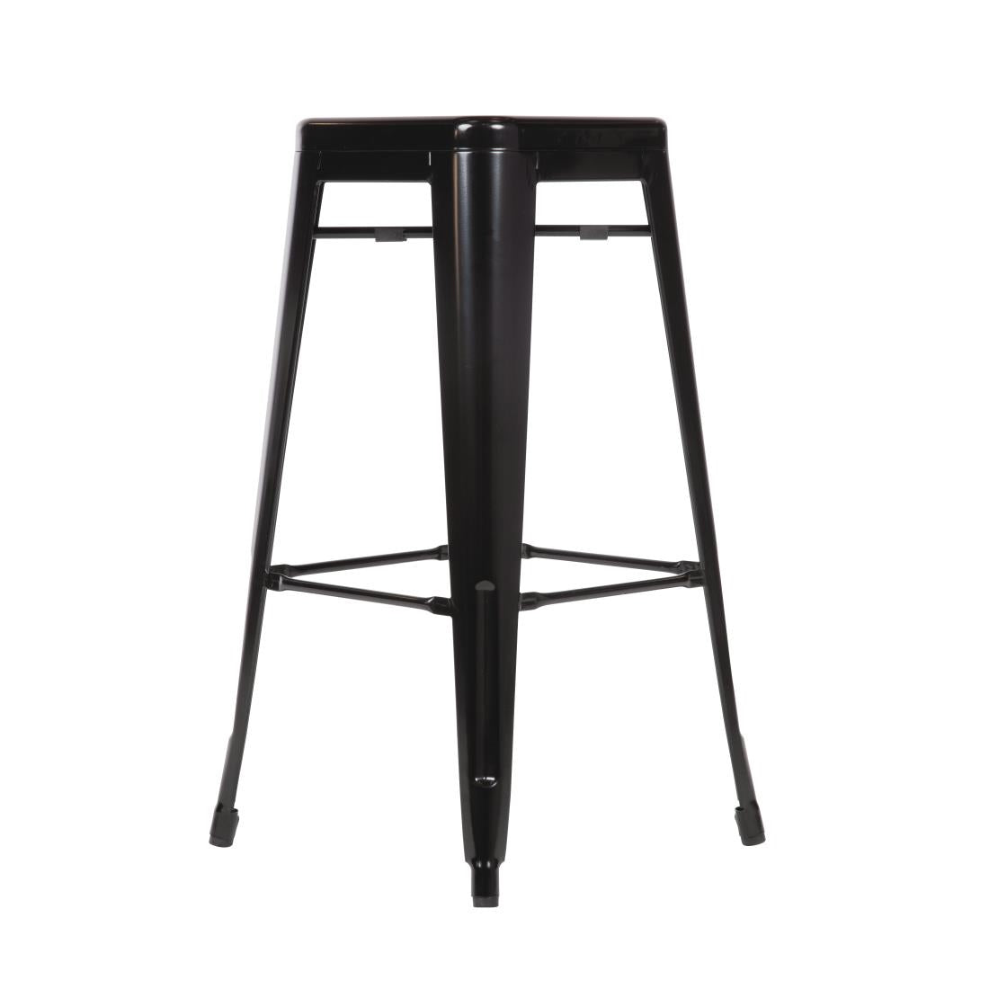 DL881 Bolero Bistro gegalvaniseerd stalen barkruk zwart (4 stuks)