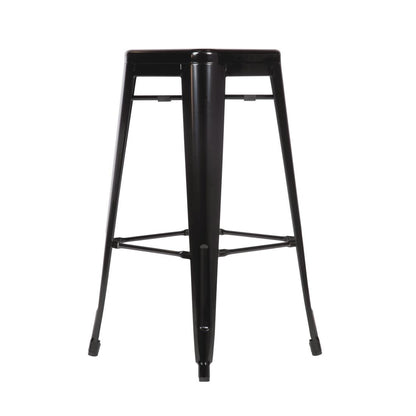 DL881 Bolero Bistro gegalvaniseerd stalen barkruk zwart (4 stuks)