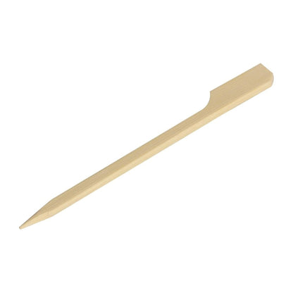 DK397 Fiesta Compostable biologisch afbreekbare bamboeprikkers peddelvorm 9cm (100 stuks)
