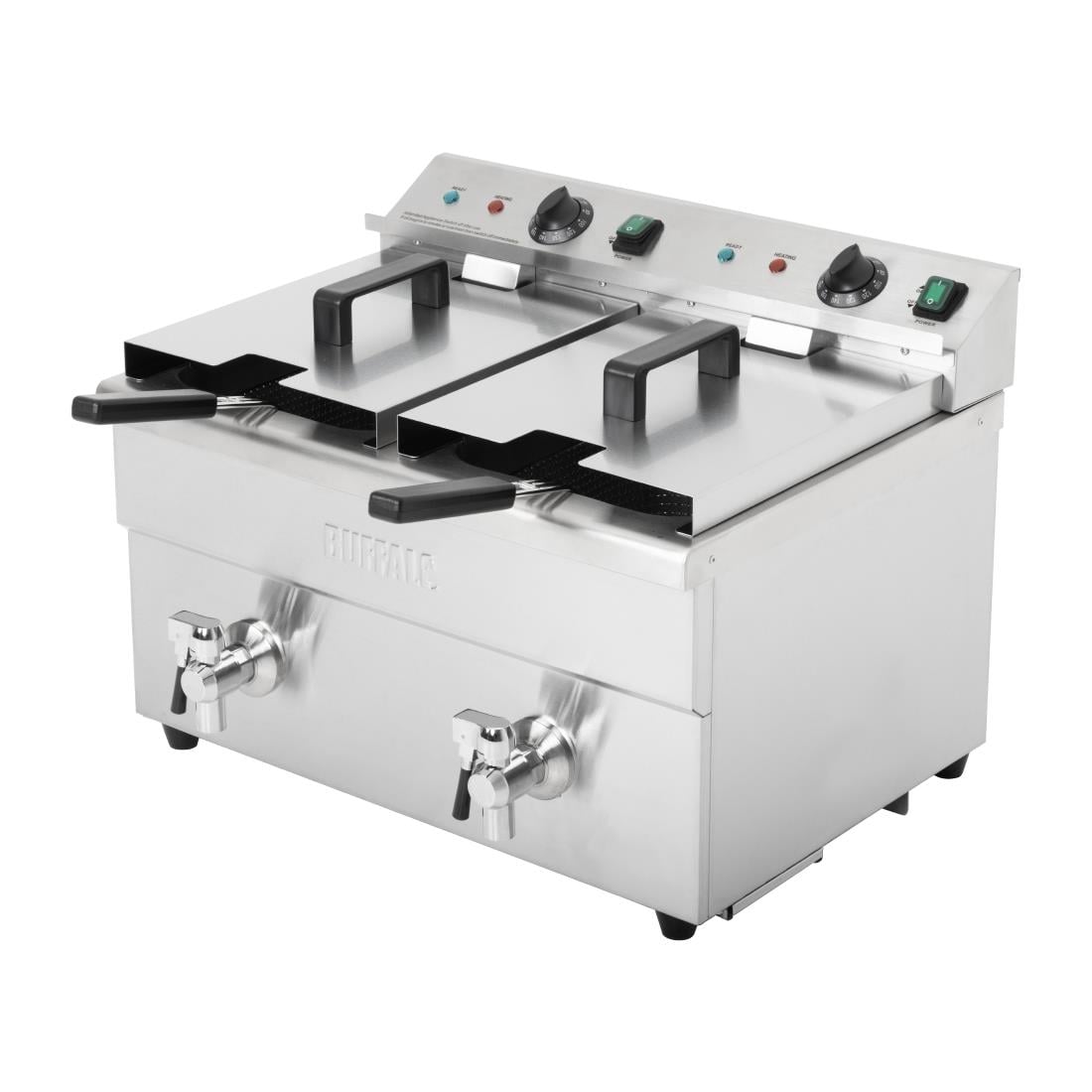 CT012 Buffalo dubbele inductie friteuse 2x 3000W