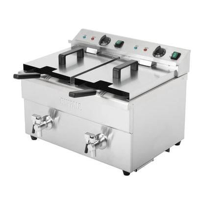 CT012 Buffalo dubbele inductie friteuse 2x 3000W