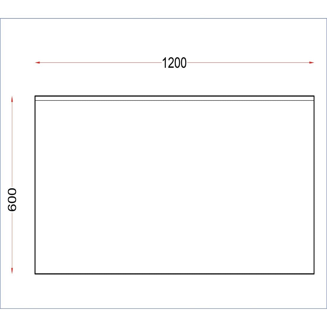DR022 Holmes roestvrijstalen wandtafel met opstand 1200 mm