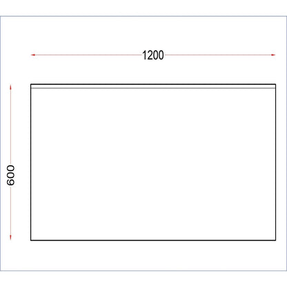 DR022 Holmes roestvrijstalen wandtafel met opstand 1200 mm