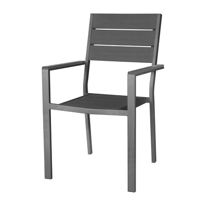 HZ022 Bolero Valletta Grijze Stoelen Met Armleuningen (4 stuks)