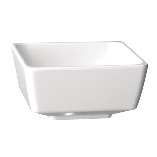 GF090 APS Float vierkante melamine kom wit 5,5x5,5cm