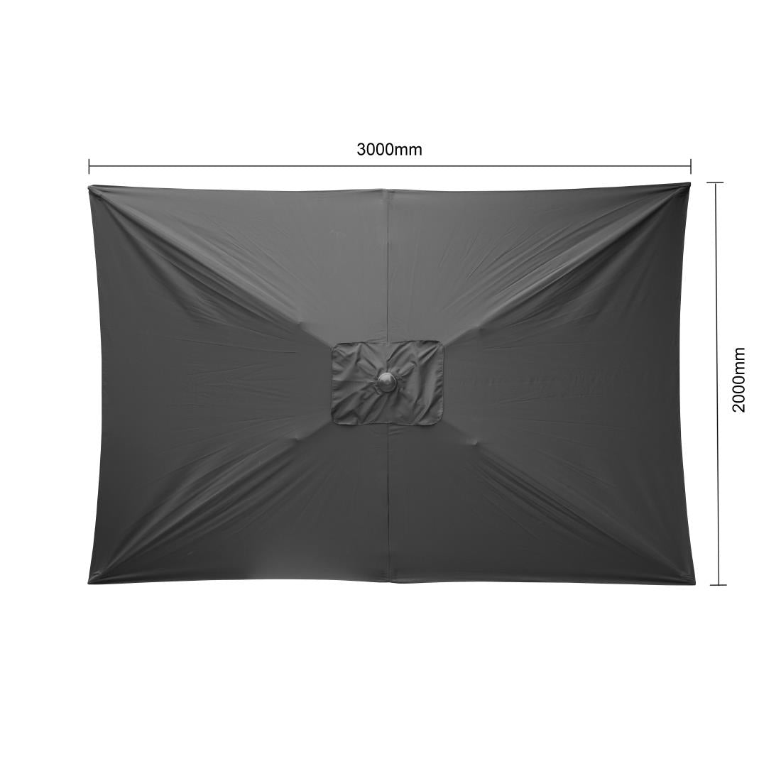 DZ871 Bolero Sevilla Vierkante Parasol 2X3M Zwart