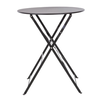 GH558 Bolero ronde stalen opklapbare tafel zwart 59,5cm