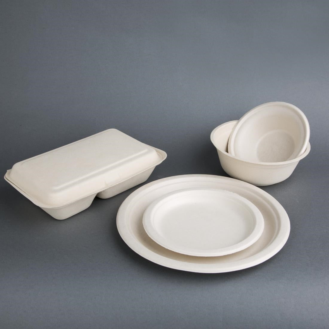 FC544 Fiesta Compostable composteerbare bagasse kommen rond bruin 950ml (50 stuks)