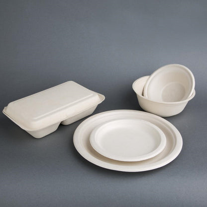 FC544 Fiesta Compostable composteerbare bagasse kommen rond bruin 950ml (50 stuks)
