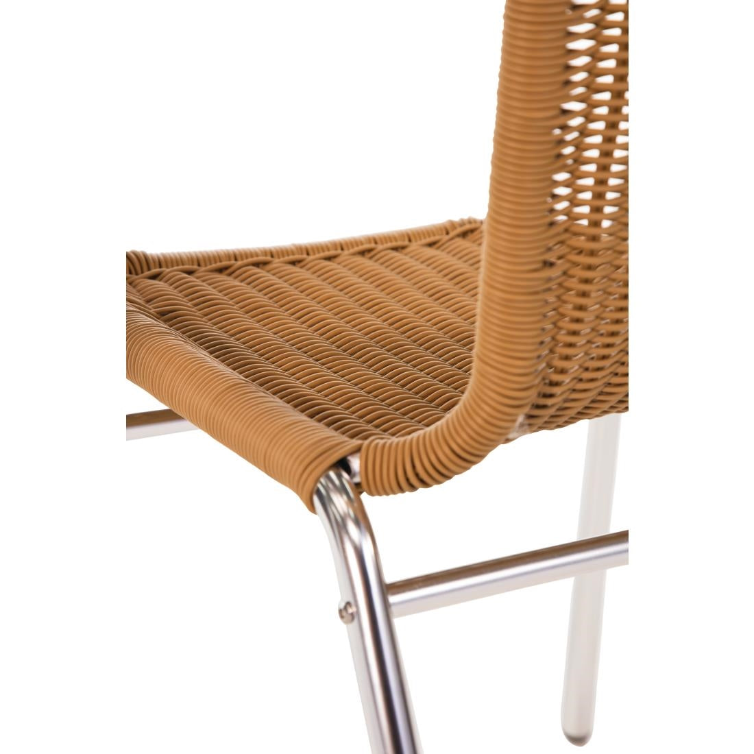 U422 Bolero aluminium en polyrotan stoel naturel (4 stuks)