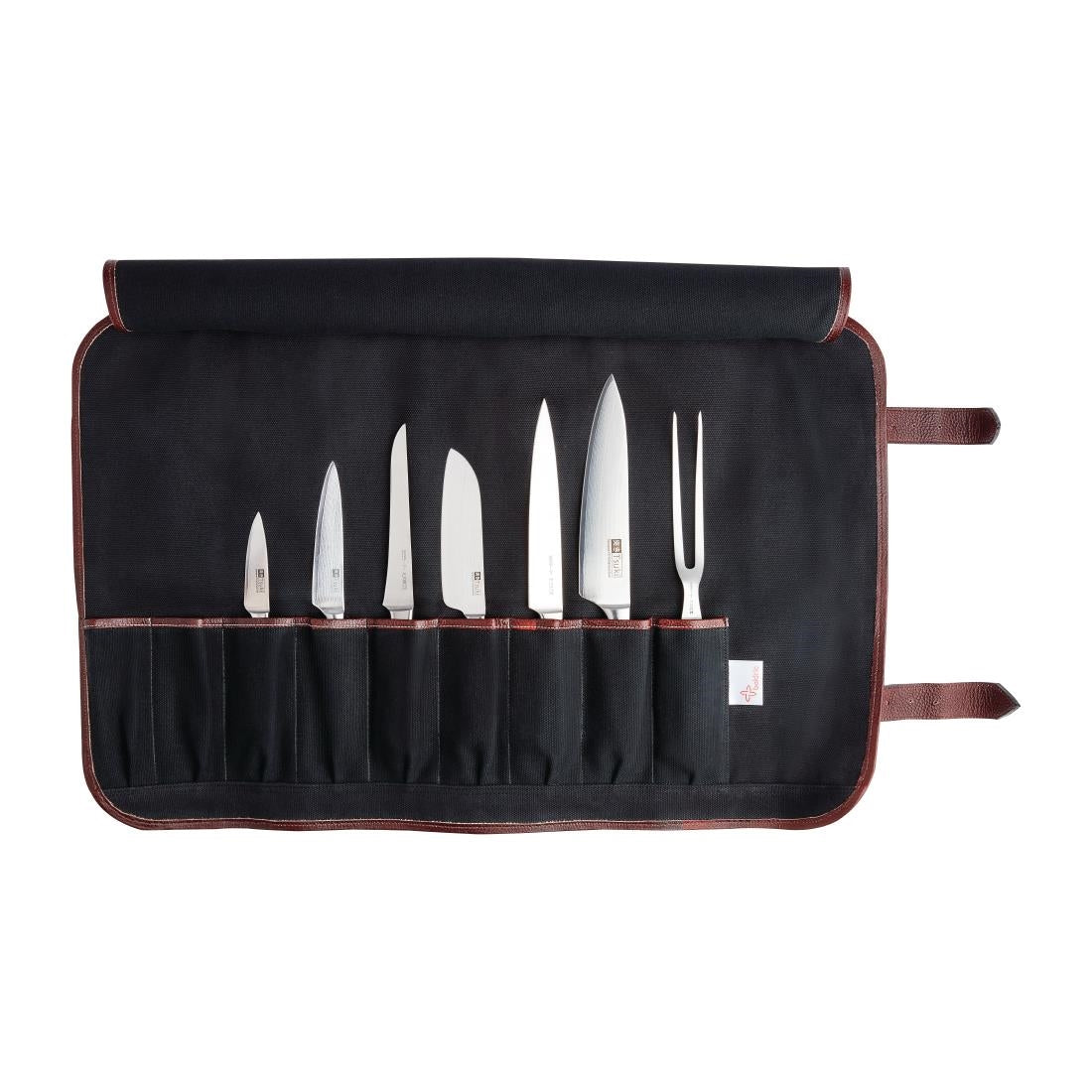 CM555 Boldric canvas messenfoedraal zwart 9-delig