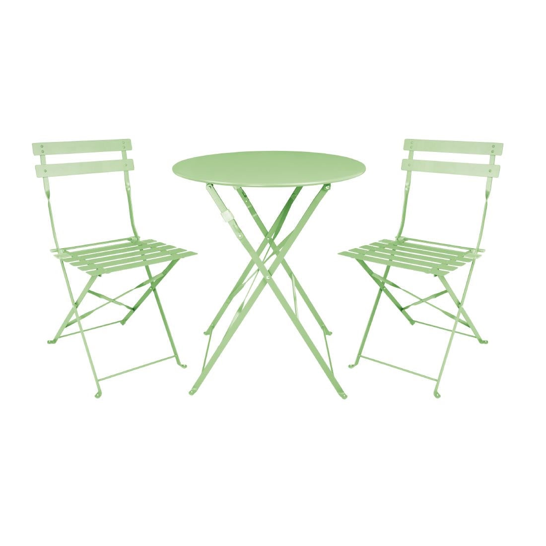FT272 Bolero stalen klaptafel rond lichtgroen 595mm