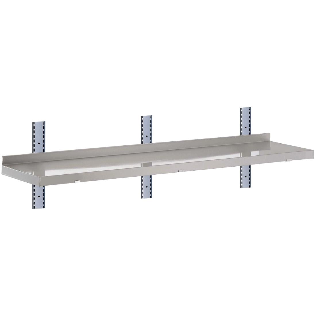 GN186 Gastro M RVS wandplank zonder steunen 150x40cm