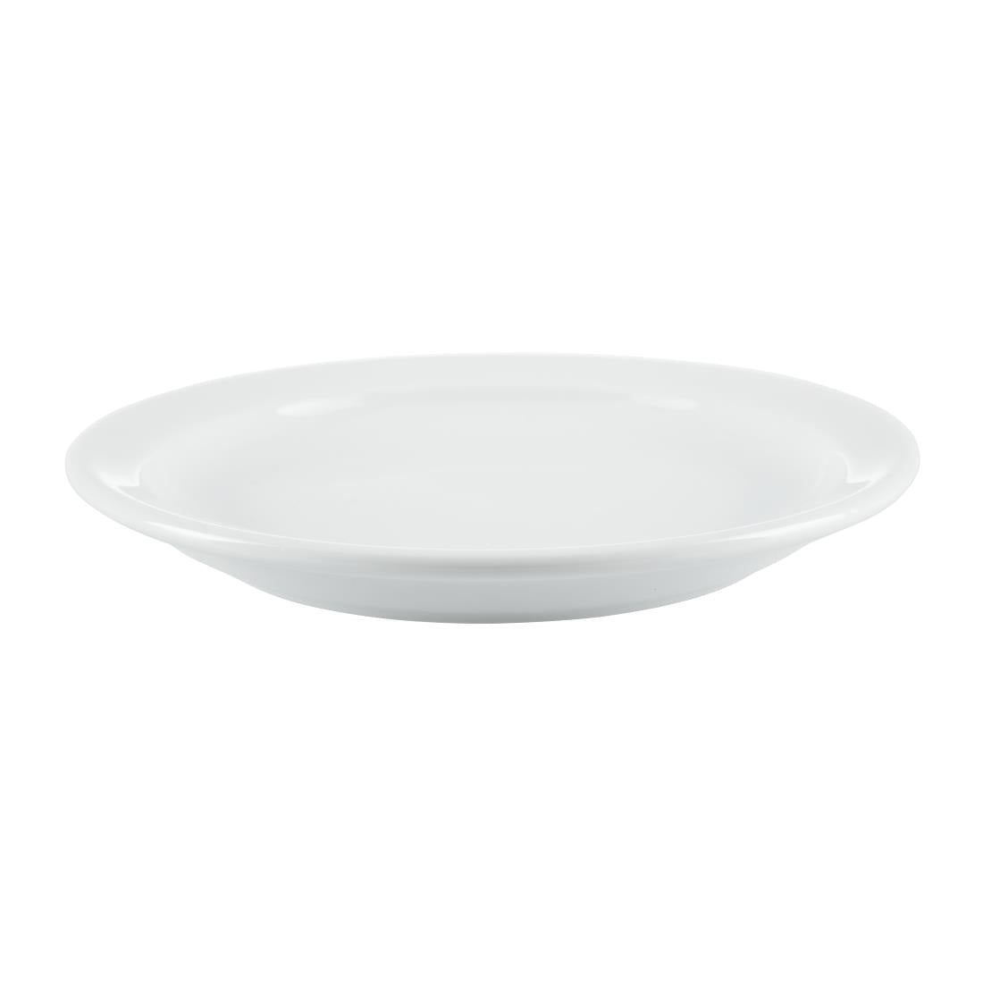 CB486 Olympia Whiteware Borden Met Smalle Rand 15cm (12 Stuks)